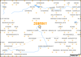 map of Žebráky