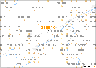 map of Žebrák