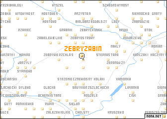 map of Żebry Żabin