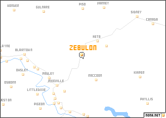 map of Zebulon