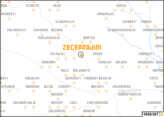 map of Zece Prăjini