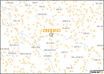 map of Zečevići