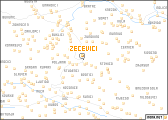 map of Zečevići