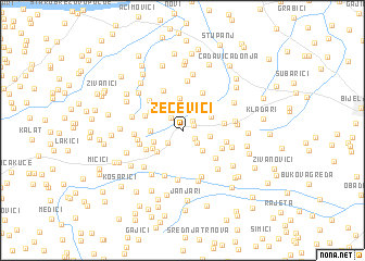 map of Zečevići