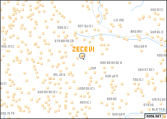 map of Zečevi