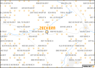 map of Zeckern