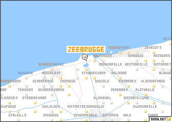 map of Zeebrugge