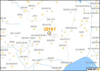 map of Ẕefat