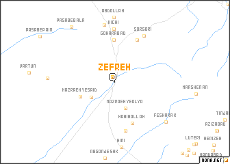 map of Zefreh