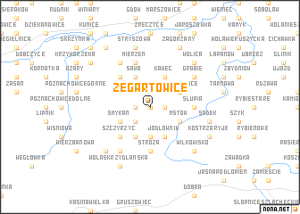 map of Zegartowice
