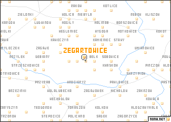 map of Zegartowice