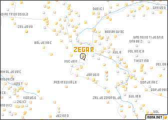 map of Žegar