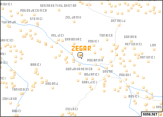 map of Žegar