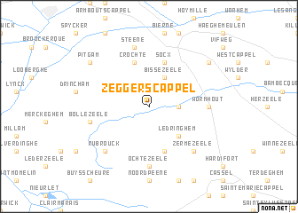 map of Zeggers-Cappel