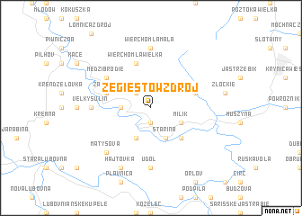 map of Żegiestów Zdrój