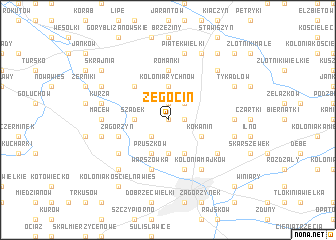 map of Żegocin