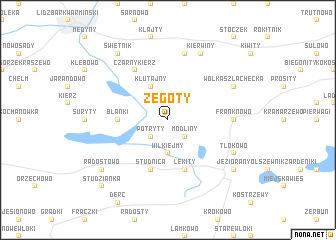 map of Żegoty