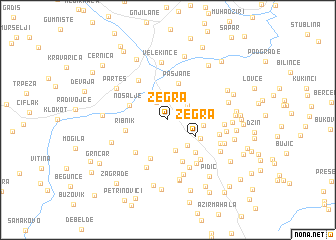 map of Žegra