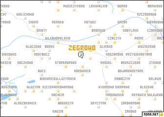 map of Żegrowo