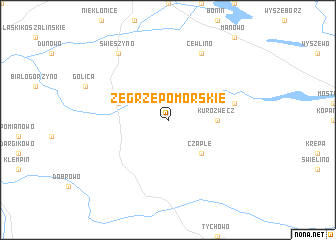 map of Zegrze Pomorskie