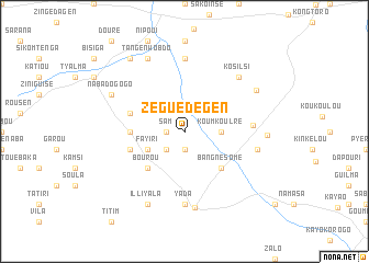 map of Zéguédégen