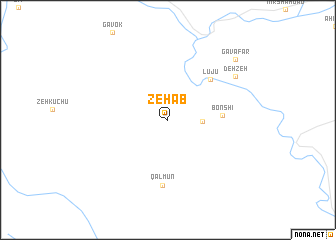 map of Zehāb