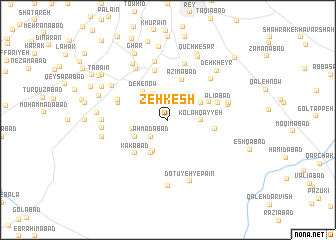 map of Zeh Kesh