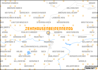 map of Zehnhausen bei Rennerod