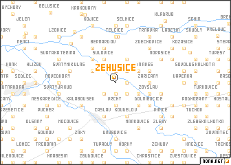 map of Žehušice