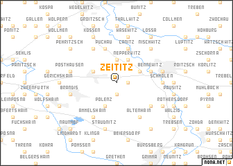 map of Zeititz