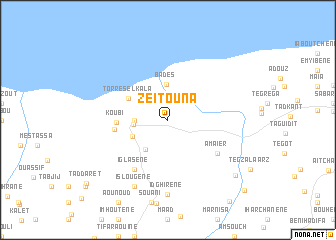 map of Zeïtouna
