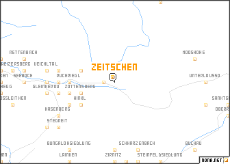 map of Zeitschen