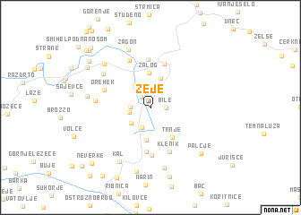 map of Žeje