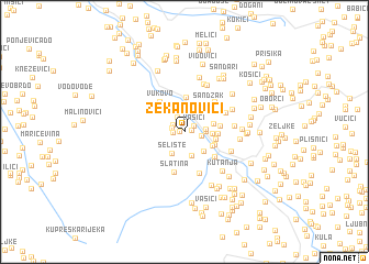 map of Zekanovići