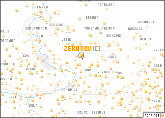 map of Zekanovići