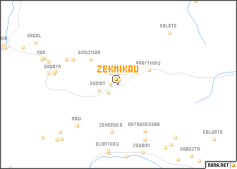 map of Zekmikau