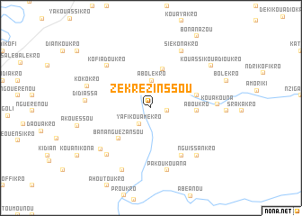 map of Zékrézinssou