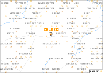 map of Żelazki