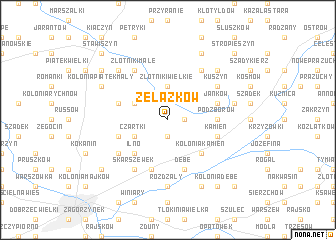 map of Żelazków