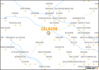 map of Żelazna