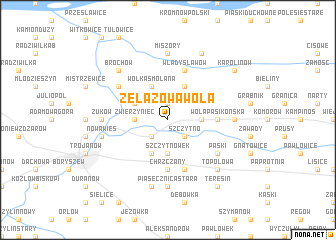 map of Żelazowa Wola