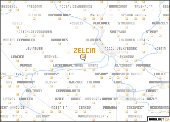 map of Zelčín