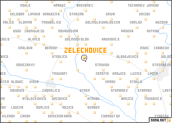 map of Želechovice