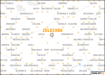 map of Żelechów