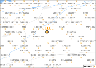 map of Želeč