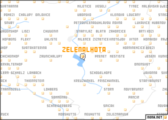 map of Zelená Lhota