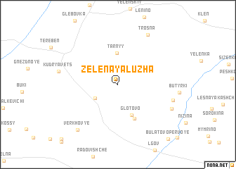 map of Zelënaya Luzha