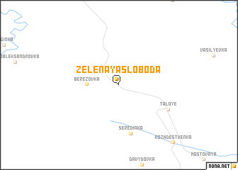 map of Zelënaya Sloboda