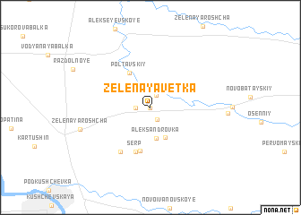 map of Zelënaya Vetka