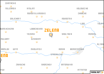 map of Zelëna